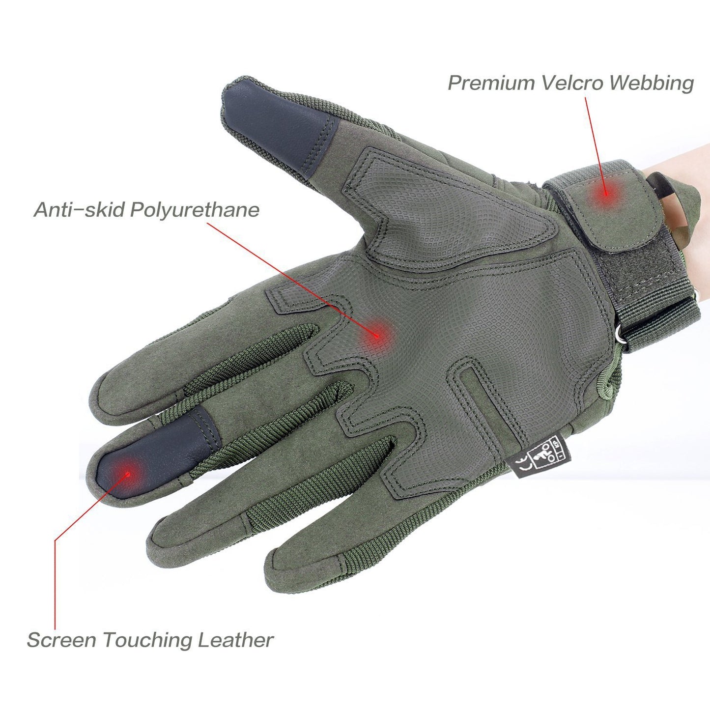 Tactical Gloves with Full Finger Touch